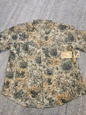 GameGuard South Texas Camo Pearl Snap Fishing Shirt Men's Medium NWT MicroFiber